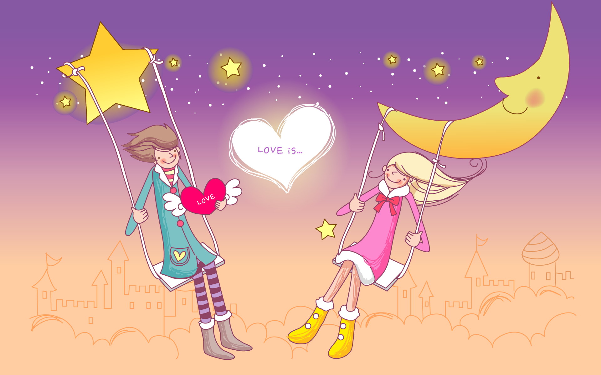 Love vector illustration wallpapers Wallpapers - HD Wallpapers 86387