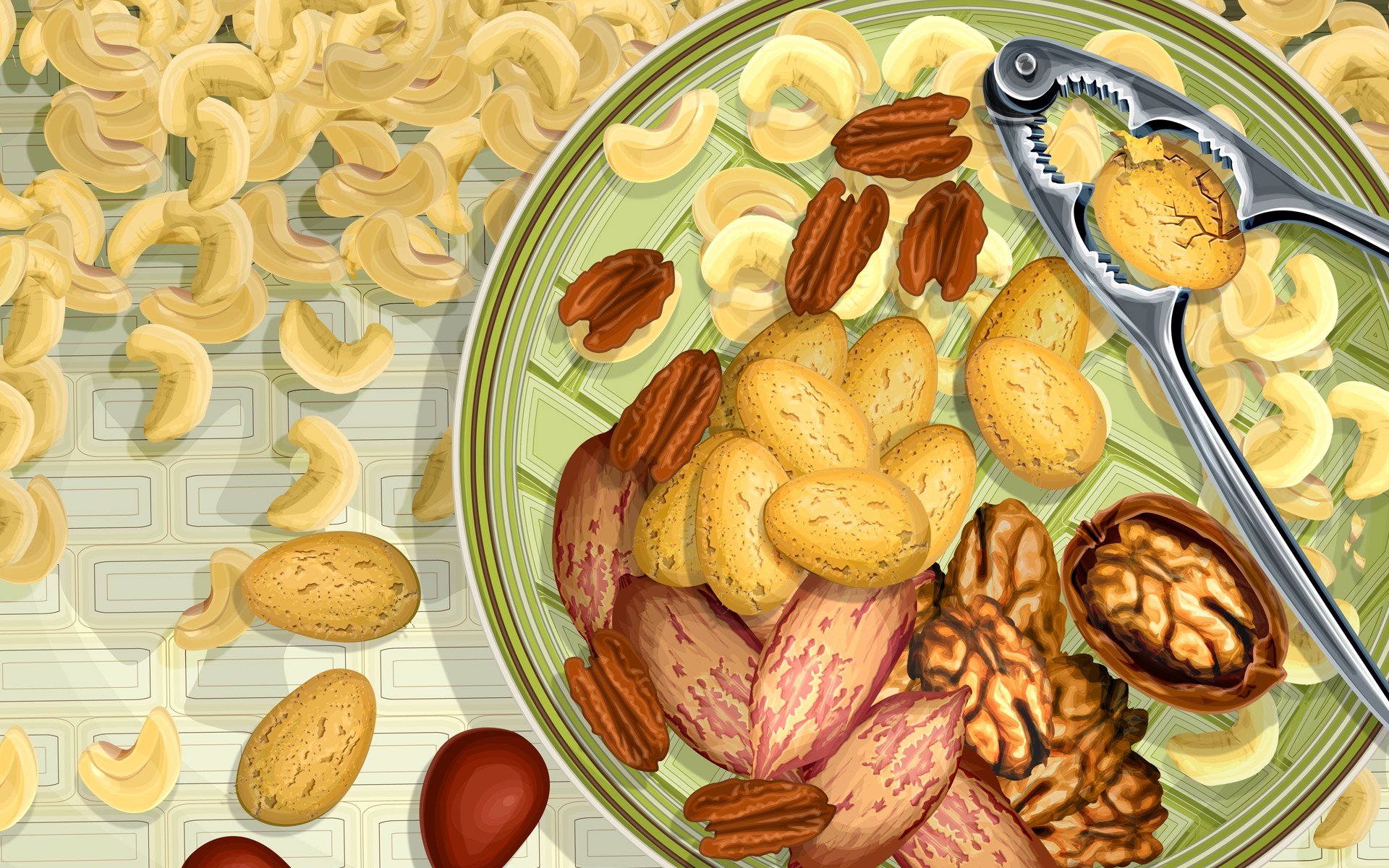 PSD Food illustrations 3115 nuts illustration Cashew nuts ...