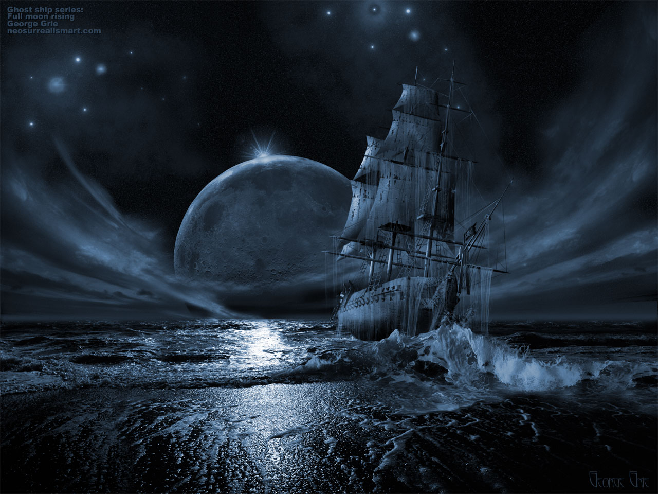 GHOST SHIP series: Full moon rising 29368