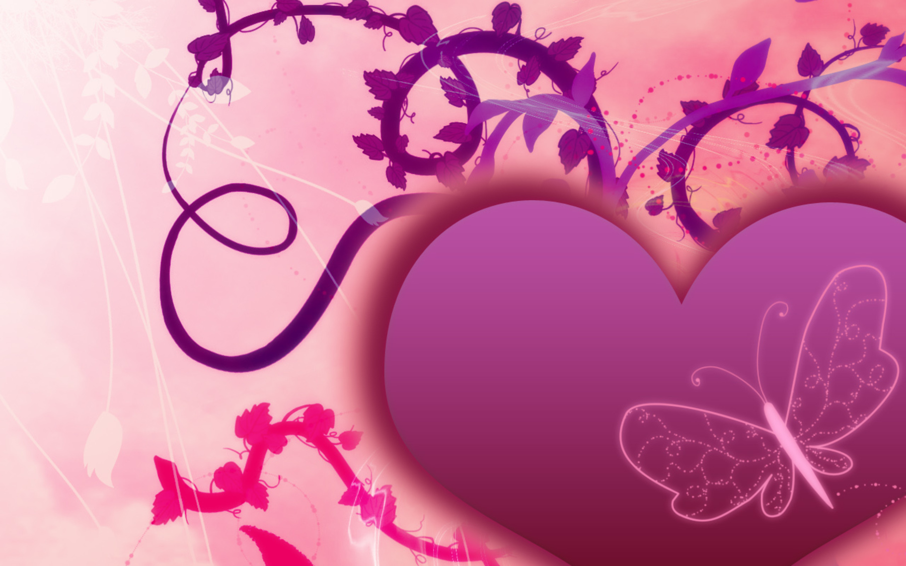 Free 3D Valentine's Day Love Heart wallpaper.